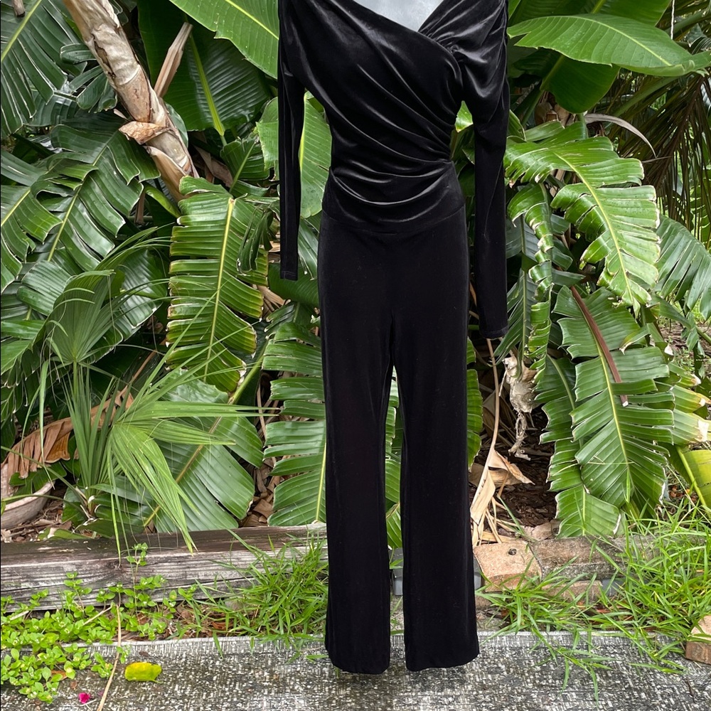 Express velvet jumpsuit and matching pants